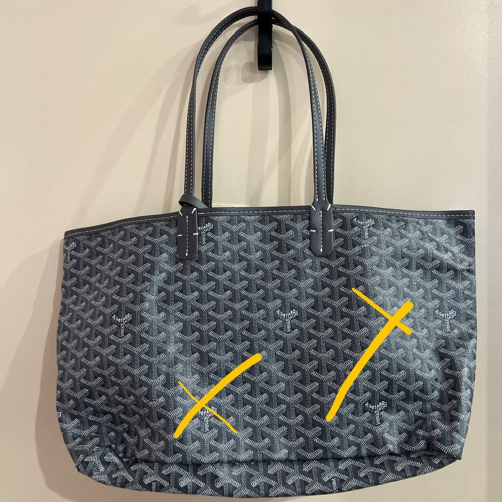 Gray Patterned Tote Bag